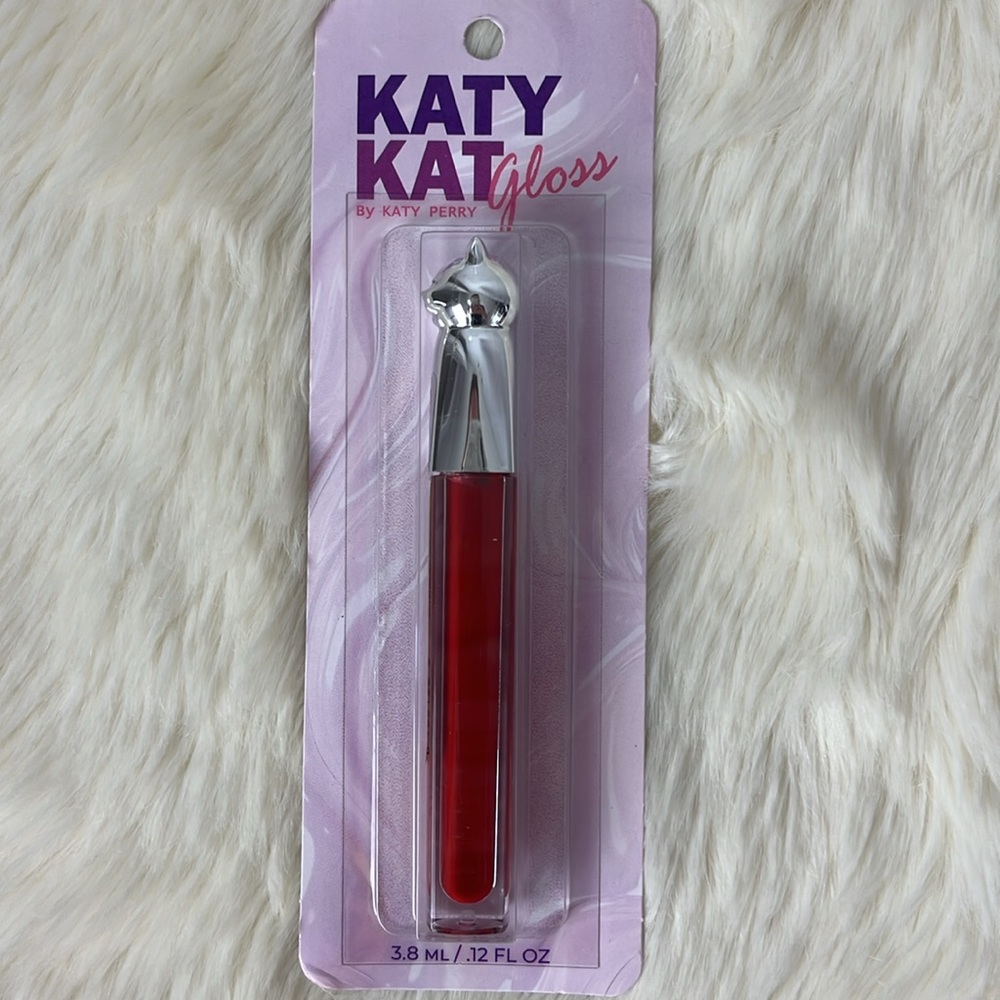 Covergirl Katy Perry Katy Kat Lip Gloss 32 Ninth Life Shine Red New - Picture 2 of 5